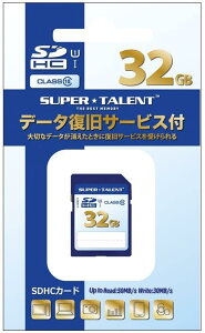 Supertalent データ復旧サービス付き SDカード SDHC 32GB Class10 UHS-1対応 ST32DBSV-UI-AE