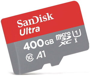 Sandisk Ultra Microsdxc, Squar 400gb, A1, C10, U1, Uhs-1, 100mb/S R, 4x6, Sd Adaptor, 10y