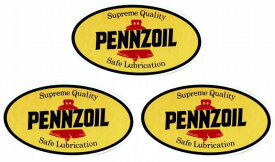 【3枚セット】 『PENNZOIL 』 レーシングステッカー 世田谷ベース