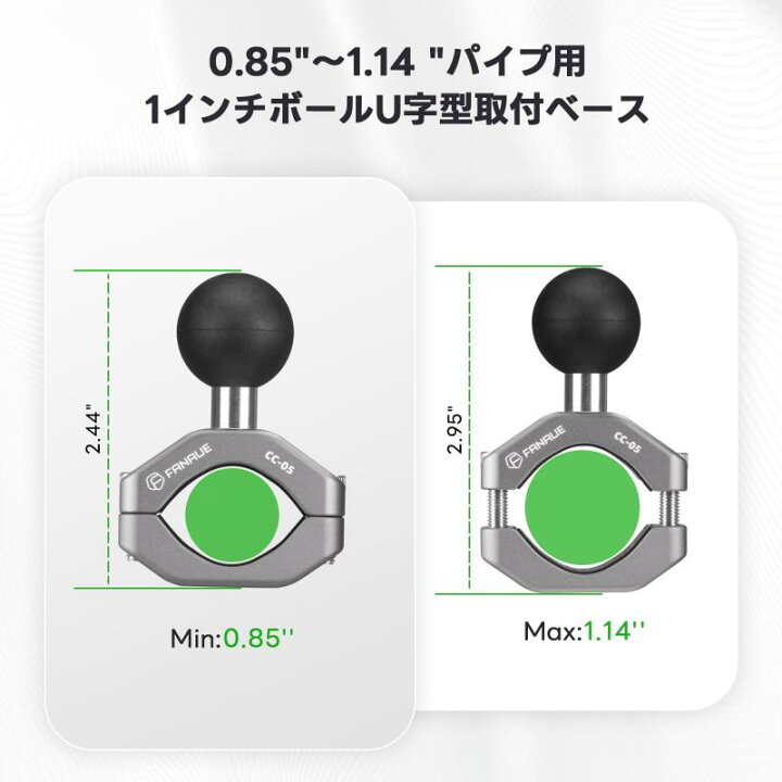 楽天市場】FANAUE バイク スマホホルダー バーマウント ボール 