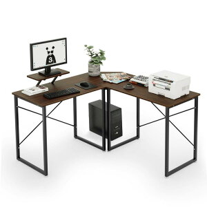 L���f�X�N ���j�^�[�X�^���h�t�� ��130cm ���s��50cm ���[�N�f�X�N �R�[�i�[�f�X�N �Q�[�~���O ��Ɗ� PC���j�^�[�A�[���Ή� �I�t�B�X �e�����[�N �ȃX�y�[�X �ݑ�Ζ� ���� �p��