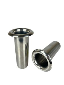 【お墓用】花立 高級ステンレス製 筒径58mm 口径92mm 差し込むだけで取り付け簡単 1対2本セット