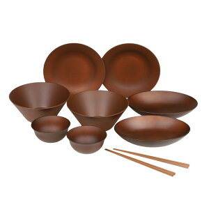 rebirth(リバース) ナチュラルシリーズ 食器セット 10点入り A 一人暮らし 日本製 プラスチック 軽い 食洗機対応 電子レンジ対応