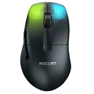 ROCCAT �Q�[�~���O�}�E�X Kone Pro Air ���C�����X 2.4GHz/Bluetooth �u���b�N/�� ���w��/19K/�I�v�e�B�J���X�C�b�`/�T�C�h�{�^��/�y��75g/PTFE/Reflex/RGB �h�C�c�f�U�C��