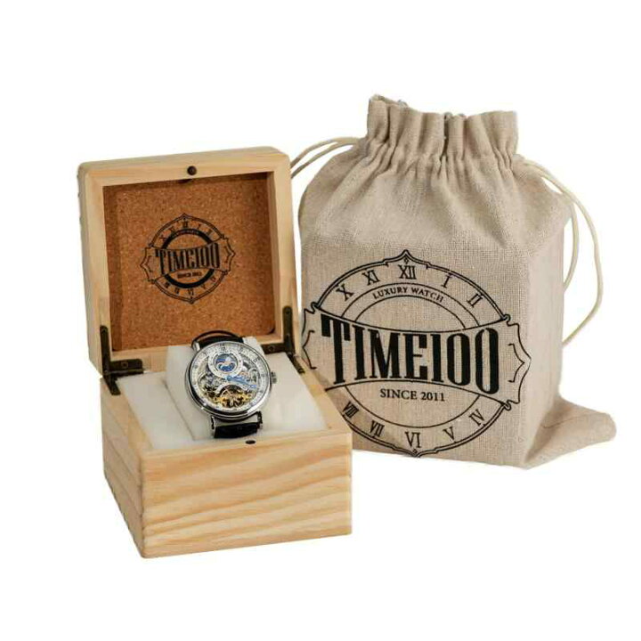 TIME100 自動巻き腕時計 メンズ ゴールドカラー Amazon | TIME100 高級 