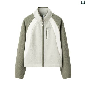 パーカー マウンテン アウトドア 2024年冬の新作女性用アイテム、カラーブロックの立ち襟フリースで暖かいジャケットです。ファスナー付き。アイテム番号412251。