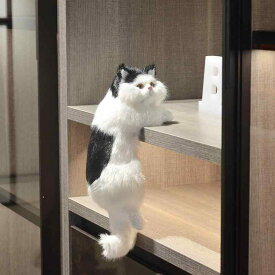 置物 猫 フィギュア リアル ぬいぐるみ 吊り下げ式 飾り インテリア雑貨 雑貨 リアルな猫 人形 オーナメント 猫雑貨 デコレーション おしゃれ かわいい 壁掛け 窓枠 風 風 クラフト素材 癒しグッズ 部屋飾り 贈り物 ギフト お祝