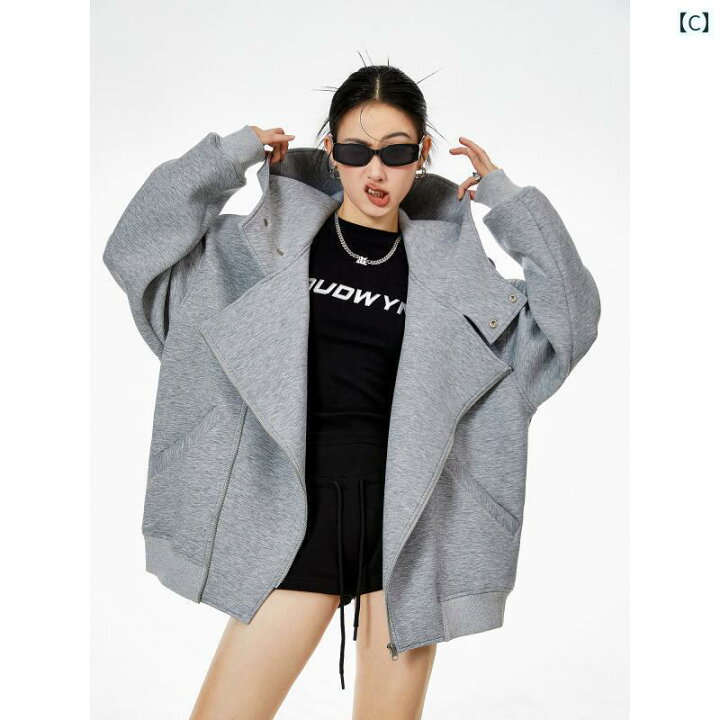 楽天市場】パーカー フード付き ニット ICH MODE アメリカン グレー  