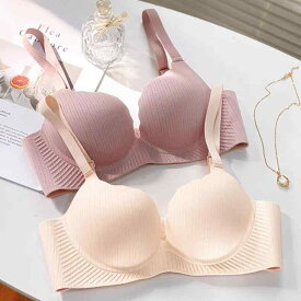 ブラジャー 女性用 小胸 寄せ上げ バストアップ 加厚パッド 脇肉収集 下垂防止 無痕 快適 シームレス ノートレース ソフト素材