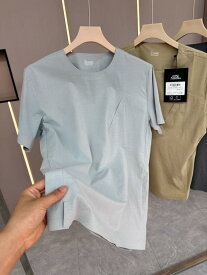 メンズ 夏用 半袖Tシャツ アウトドア スポーツ 接触冷感 透気性 伸縮性 トップス 軽量 吸湿速乾 クール素材 カジュアル