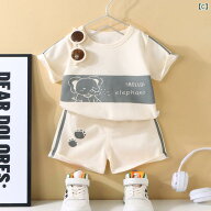 ベビー　服　赤ちゃん 男の子用 ベビー 半袖 夏服 スプリット スーツ 子供用 夏 薄手 スタイル 1歳の 服