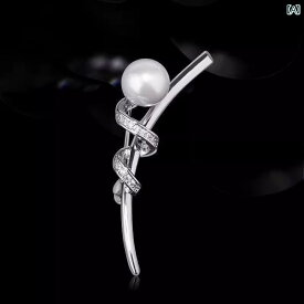 アクセサリー　パール　ジュエリー シンプルで な リボン ブローチ 高級 女性 パールブローチ ピン スーツ アクセサリー