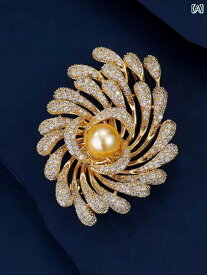アクセサリー　パール　ジュエリー 2025年 高級 ピン 雰囲気の ある ブローチ 女性用 スーツや セーター パール コサージュ