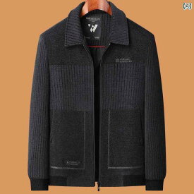 トップス　ジャケット　カジュアル キツツキのお父さんの 春 アウター スーツ 中年 ジャケット メンズ 春秋 裏起毛 厚手 70 老人お じいさん 上着