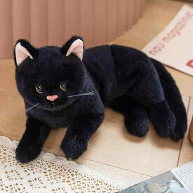 ぬいぐるみ 猫 抱き枕 リアル 黒猫 トイ 人形 おもちゃ キッズ 子供用 癒し 玩具 ふわふわ もこもこ 柔らかい 抱きぐるみ かわいい プレゼント ギフト 贈り物 クッション インテリア 雑貨 装飾 部屋飾り 動物 アニマル 睡眠 安眠 枕 快眠 柔