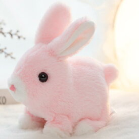 ぬいぐるみ 子供用 動物 リアル 電動 犬 うさぎ 鳴く 歩く おもちゃ 玩具 知育玩具 室内遊び 男の子 女の子 ペット ごっこ遊び プレゼント ギフト 贈り物 ふわふわ もこもこ 癒し 触り心地 質感 リアルな動き 音が出る 電池式 お世話 遊び 幼