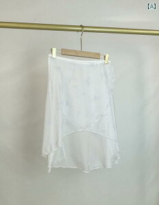 バレエ スカート 女性用 バレエ スカート ホワイト バタフライ ホット スタンプ ワンピース ハーフ 丈 ミニ スカート 大人 ダンス 基礎 トレーニング パフォーマンス 練習用 スカート