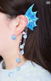 子供用 プリンセス アクセサリー オリジナルの 子供用 ピアスなし イヤリング、 マーメイド イヤーフック、 魚の プリンセス ビーチ フォト イヤリング、 古代 スタイルの 手作り チュー ルイ ヤー クリップ、 エルフ