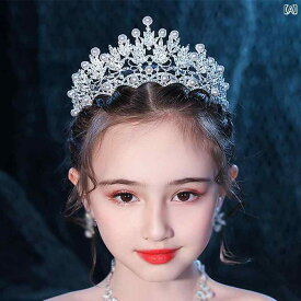 子供用 プリンセス アクセサリー 韓国 風 子供の 王冠 ティアラ 白雪 姫 かわいい 女の子の 誕生日 クリス タル クラウン 子供 ギフト ボックス セット カチューシャ