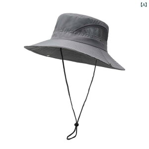サンハット アウトドア 夏の 屋外用 サンハット、 メンズ マスク サンハット、 紫外線 防止 サンハット、大きな つばの 登山 帽子、 漁師 釣り
