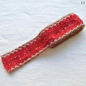 アクセサリー 素材 4 CMの小さな 香りの スタイルの スパンコール フック エッジ 生地と 手作りの ヘア アクセサリー DIY ジュエリーアクセサリー 自家製の リボン アクセサリー