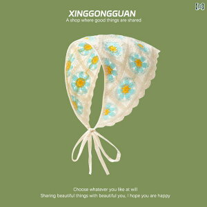 ヘア スカーフ 女性用 ヘッド スカーフ、 田園 風、 三角 スカーフ、 島での 休暇の アクセサリー、 ドーパミン ニット 編み ヘッド バンド、 フランスの レトロな ヘッド バンド