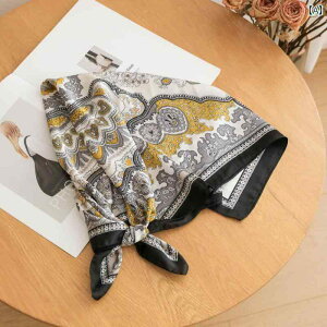 ヘア スカーフ アメリカン レトロ ストリート スタイルの シルクスカーフ、 万能 シルクの大きな スクエア スカーフ、 カシューナッツの 花、 ホット ガールの チューブ トップ、 女性用 ス