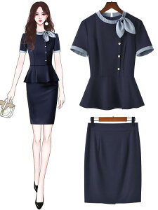 美容院 美容 師 作業 服 女性 スチュワーデス 制服 プロフェッショナル スーツ 夏 半袖 女神 スタイル ホテル フロント 受付 営業 部 美容 室 作業 服