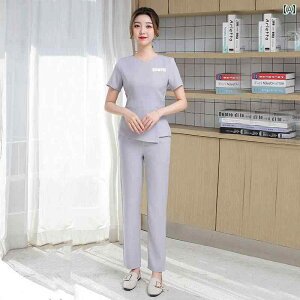 美容院 美容 師 作業 服 レディース 美容院 美容 師 作業 服 女性 夏 高級 肌 管理 健康 センター 足 湯 技術者 スーツ 気質