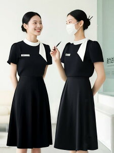 美容院 美容 師 作業 服 レディース 夏の 女性用 美容 室 作業 服、 特別な フロント 受付、 スキン マネジメント 美容 師、 高級 SPA 美容 セット