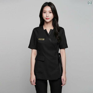 美容院 美容 師 作業 服 レディース 国 石 軽量 高級 美容 師 健康 センター 作業 服 通 気性 女性 ホテル フロント デスク 制服 美容院 高級 スーツ