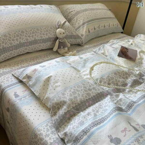 ベッド シーツ キルトカバー レース ウサギの 純 綿 ベッド シーツ シングル ピース コットン キルトカバー 枕 カバー ベッド シーツ キルトカバー 学生 寮は 3点または 4点 セットと 合わせる