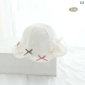ベビー 帽子 春秋用 ベビー サンハット 春用 ソフトコットン ベビー サンハット 女の子 プリンセス サンハット ベビー ガール フィッシャーマン バケット ハット