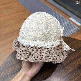 ベビー 帽子 春秋用 ベビー 帽子 春と 秋 スタイル 韓国 風 女の子 巾着 プリンセス 帽子 秋用 日よけ 調節 可能 ベビー 漁師 帽子