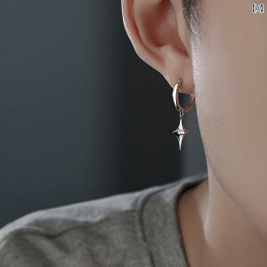 メンズ イヤリング 男性用 スターリングシルバーの イヤリング、 女性用の 高級 ニッチ トレンドの イヤリング、 ヒップ ホップの クールな スタイル、 シンプルな メンズ イヤリングと イ