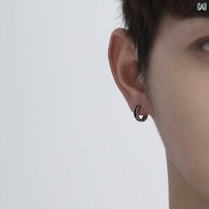 メンズ イヤリング 男性用 イヤリング、 耳 ピアス イヤリング、 シングル ピース、 クールで シンプルな リング、 2024 ニッチな新 スタイル、 トレンディで ハンサムな 男性用 イヤリング