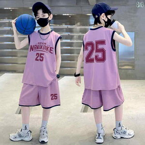 子供用バスケットボールユニフォーム 男の子の 夏用 薄手 バスケットボール スーツ 速 乾 スポーツ 2025 新作 子供 服 ノースリーブ ベスト ボーイズ ジャージ