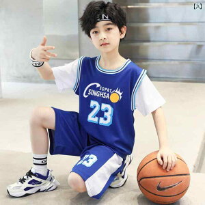 子供用バスケットボールユニフォーム 男の子の 夏用 速 乾 スーツ バスケットボール ユニフォーム 2025年 新作 男の子用 夏用 スポーツジャージ スタイリッシュな 子供用 夏 トレンド