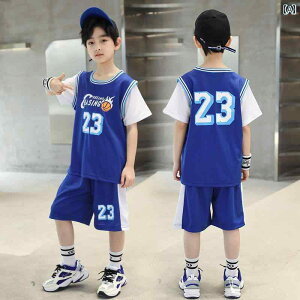子供用バスケットボールユニフォーム 男の子の 速 乾 スーツ バスケットボール ユニフォーム 夏 服 2025 新しい 男の子の 夏の スポーツジャージ スタイリッシュな 子供の 夏の トレンド
