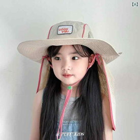 子供用帽子 春秋用 子供用 帽子 夏用 薄手 日焼け 防止 ショール ハット 男の子 女の子 ベビー用 つば 広 紫外線 カット サンハット 夏
