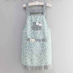 花柄 エプロン 通気性 韓国 風の 女性用 ファッション エプロン、 家庭用 キッチン 調理用、 新鮮で かわいい、 通 気性の ある エプロンと サスペンダー ベルト、 西洋 風の 作業 服