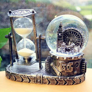 オルゴール レトロ 砂時計 タイマー スノーフレーク クリス タル ボール オルゴール 誕生日 プレゼント 女の子 クリエイティブ アート ファン ギフト 実用的