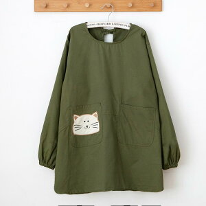 エプロン レディース エプロン 家庭用 キッチン 純 綿 小さめ 爽 やか 長袖 防 汚 掃除 かわいい 家事 韓国 風 男女 兼用 オーバー オール 作業 服