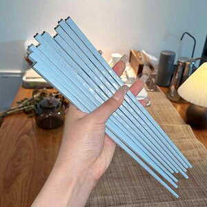 箸 高級 合金 箸 家庭用 高級 抗菌 防 カビ 滑り止め ダイニング 箸 軽量 高級 ライト グリーン