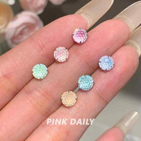 耳ピアス グラデーション 花火 カット ジルコニア チタン合金 耳骨 スタッド 寝取り外し不要 耳コイル タイプ 耳穴 ケア イヤーアクセサリー 輝き ファッション アクセ