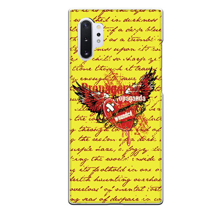 楽天市場 Galaxy Note10 専用 英語 筆記体 血液 棘 羽根 かっこいい 黄色 ガーリー ハート Sc 01m Scv45 セカデパ