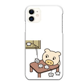 iPhone 11専用 豚 ブタ 棚からぼたもち 机 餅 アニマル 動物 可愛い PIGIZO LAND シンプル