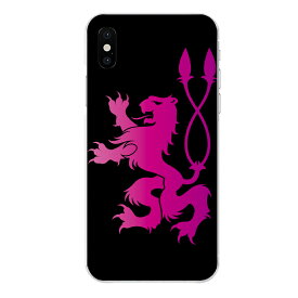 iPhone XR専用 地獄の猟犬 ケルベロス 神話生物 ブラック 黒 赤紫 かっこいいメンズ エンブレム