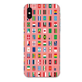 iPhone XR専用 世界 集合 ワールド グローバル 薄ピンク ガーリー 国旗一覧 黒 ブラック