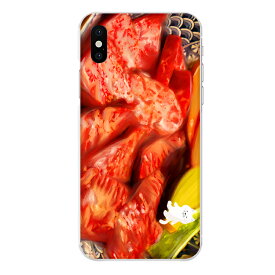 iPhone XR専用 リアル肉とねこ にく 焼肉 生肉 牛肉 豚肉 白猫 猫 ネコ 油絵 おしゃれ 可愛い おもしろスマホケース ディナー 油彩画